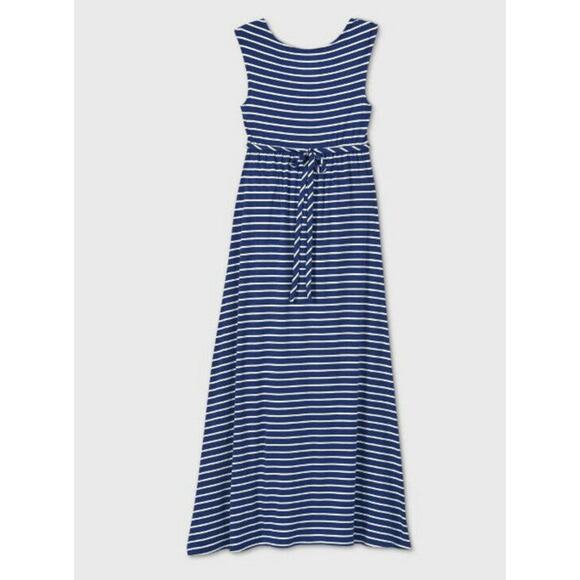 Isabel Maternity Blue Striped Dress Small NWT - Picture 2 of 7